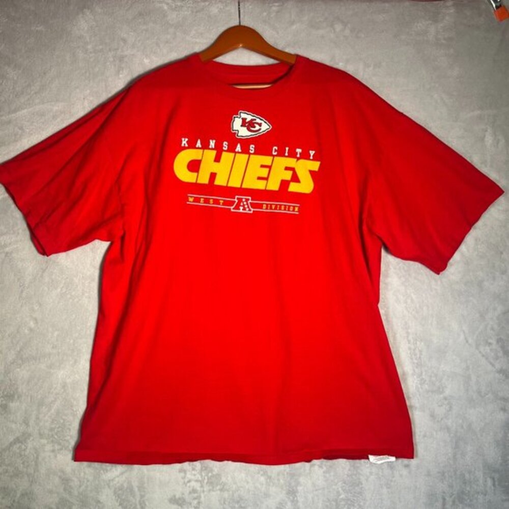 NFL Team Apparel T Shirt Mens 2XL Red Kansas City Chiefs Short Sleeve Graphic‎